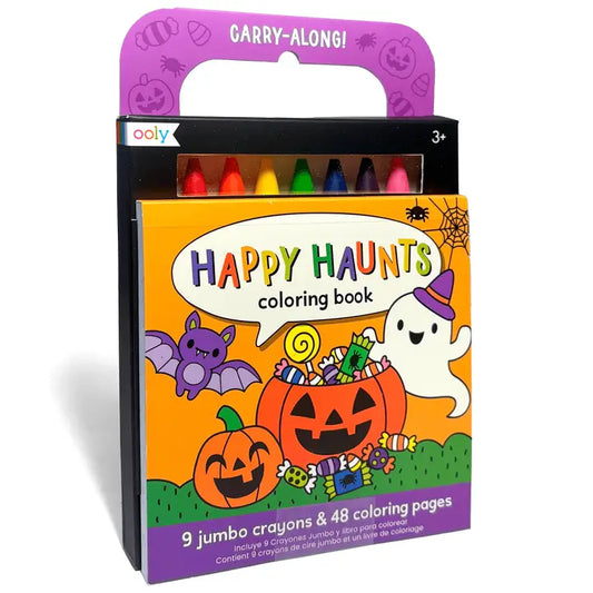 OOLY - Carry Along Crayon + Coloring Book Kit - Happy Haunts