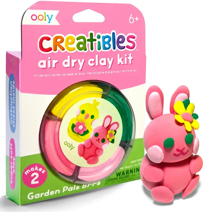 Ooly - Creatibles: Air Dry Clay BFFS Kit - Garden Pals - Set of 4