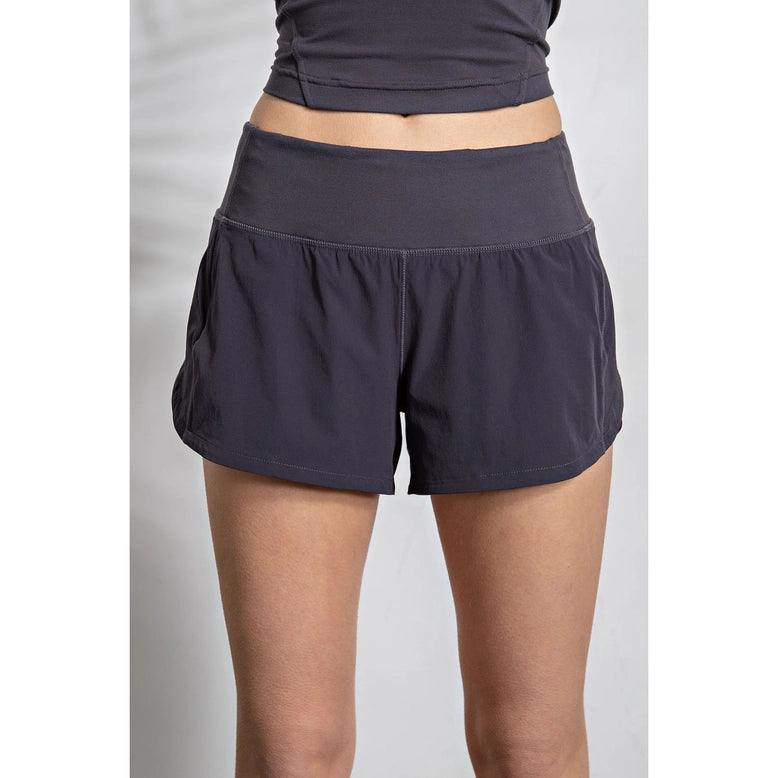 Stretch Woven Active Short - Charcoal