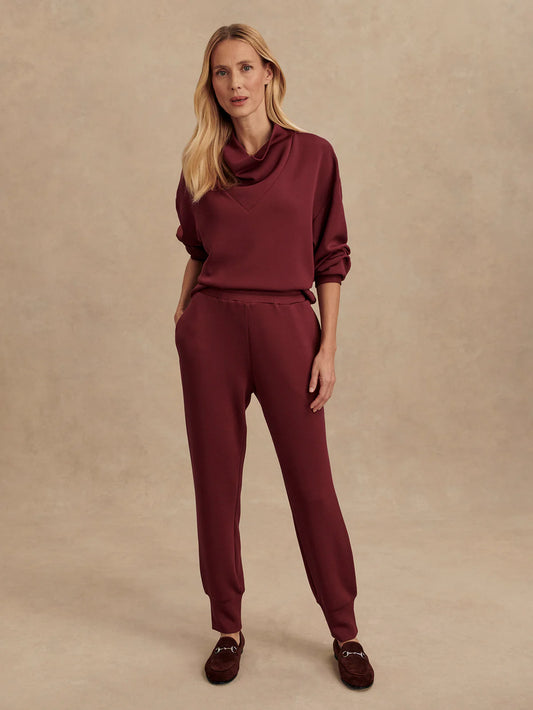 Varley - Slim Cuff Pant - New Maroon - 25"