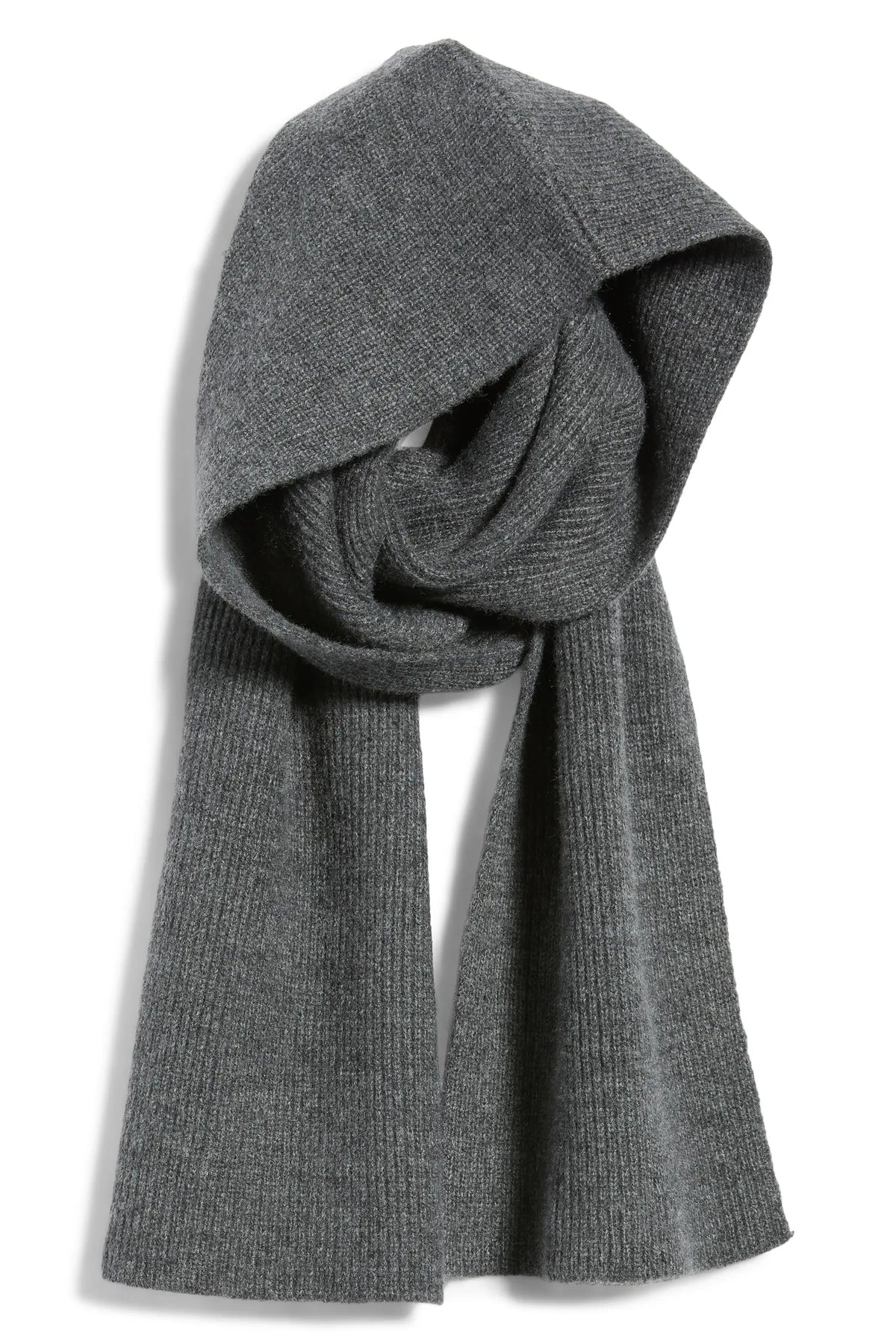 Gentle Hooded Scarf - Dark Gray