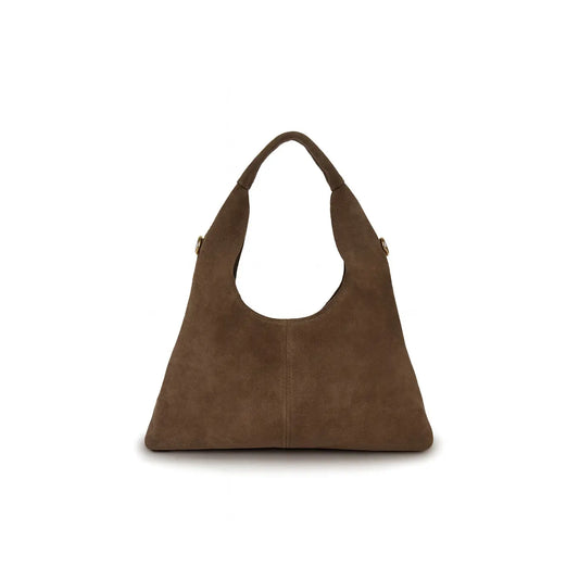 Malorie Suede Bag - Taupe