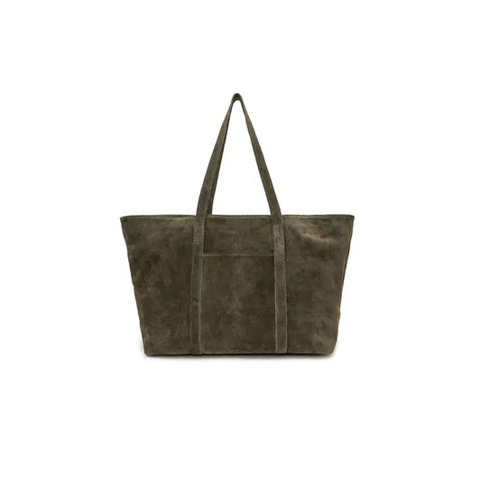 Francesca Suede Bag - Khaki