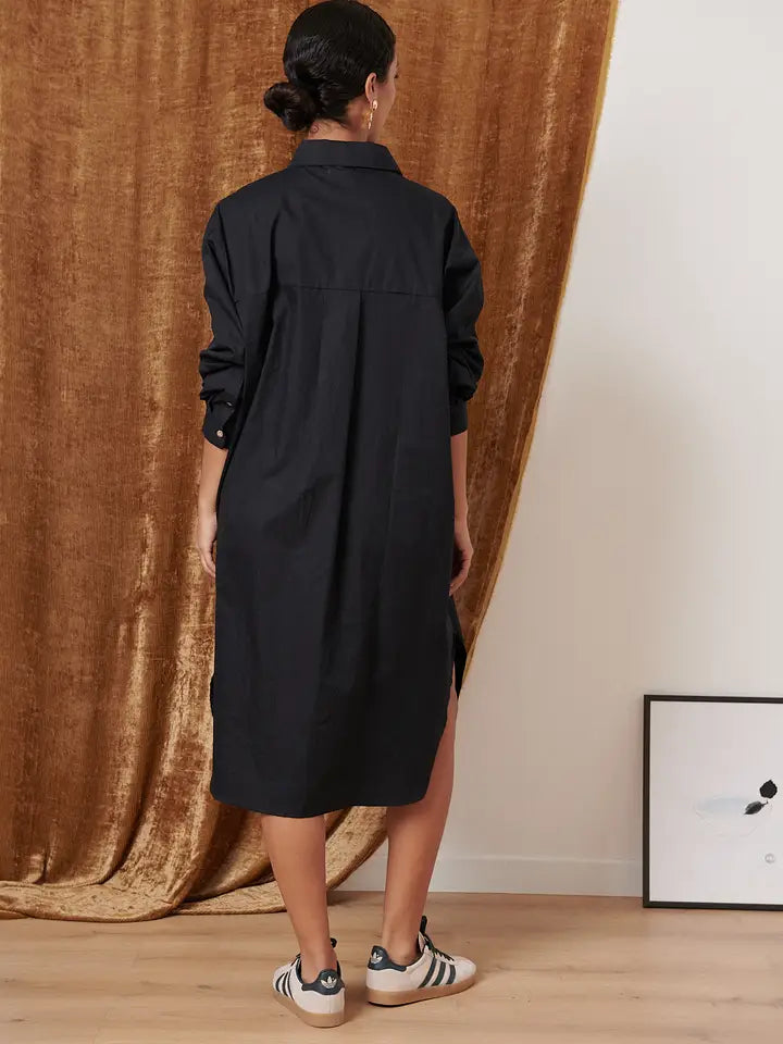 Salvador Shirt Dress - Black