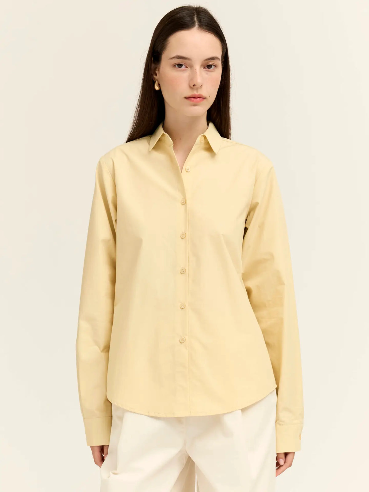 Grade + Gather - Poplin Basic Shirt - Butter Yellow
