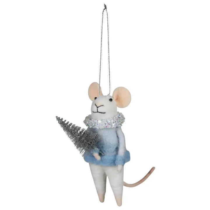 Wintertime Mice Ornament, Felt