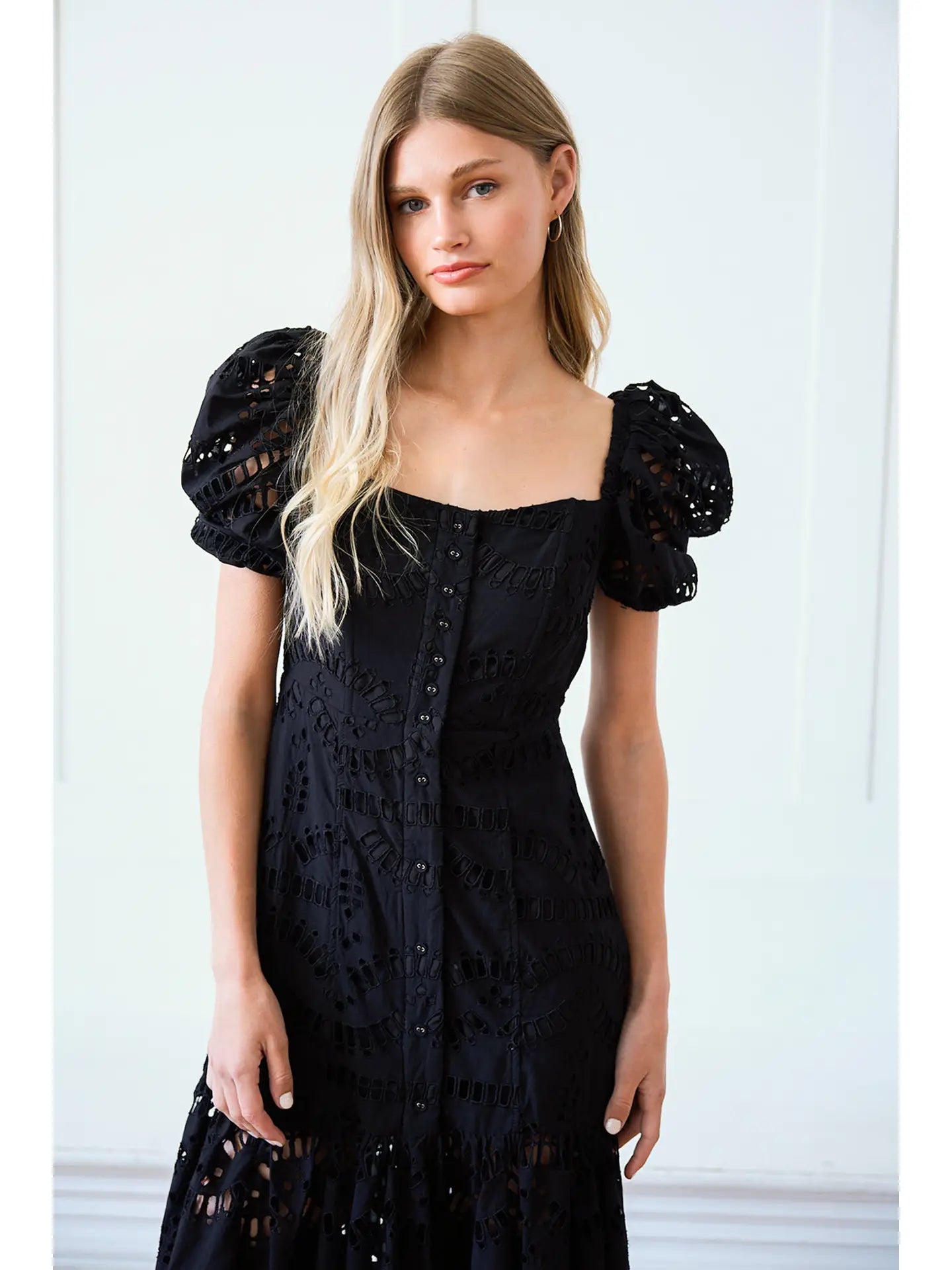Eyelet Dress - Black