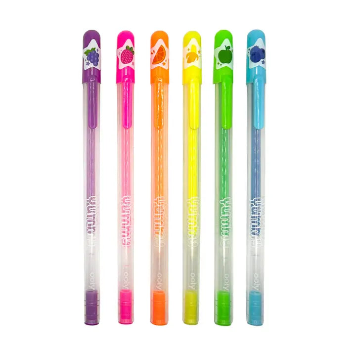 Ooly - Yummy Yuumy: Scented neon Gel Pens - Set of 6