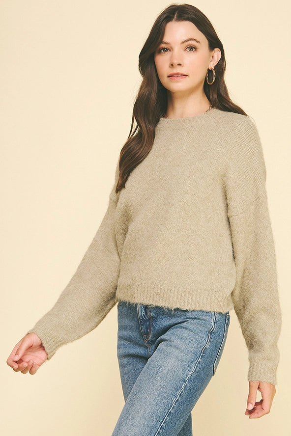 Long Sleeve Sweater Pullover - Moss