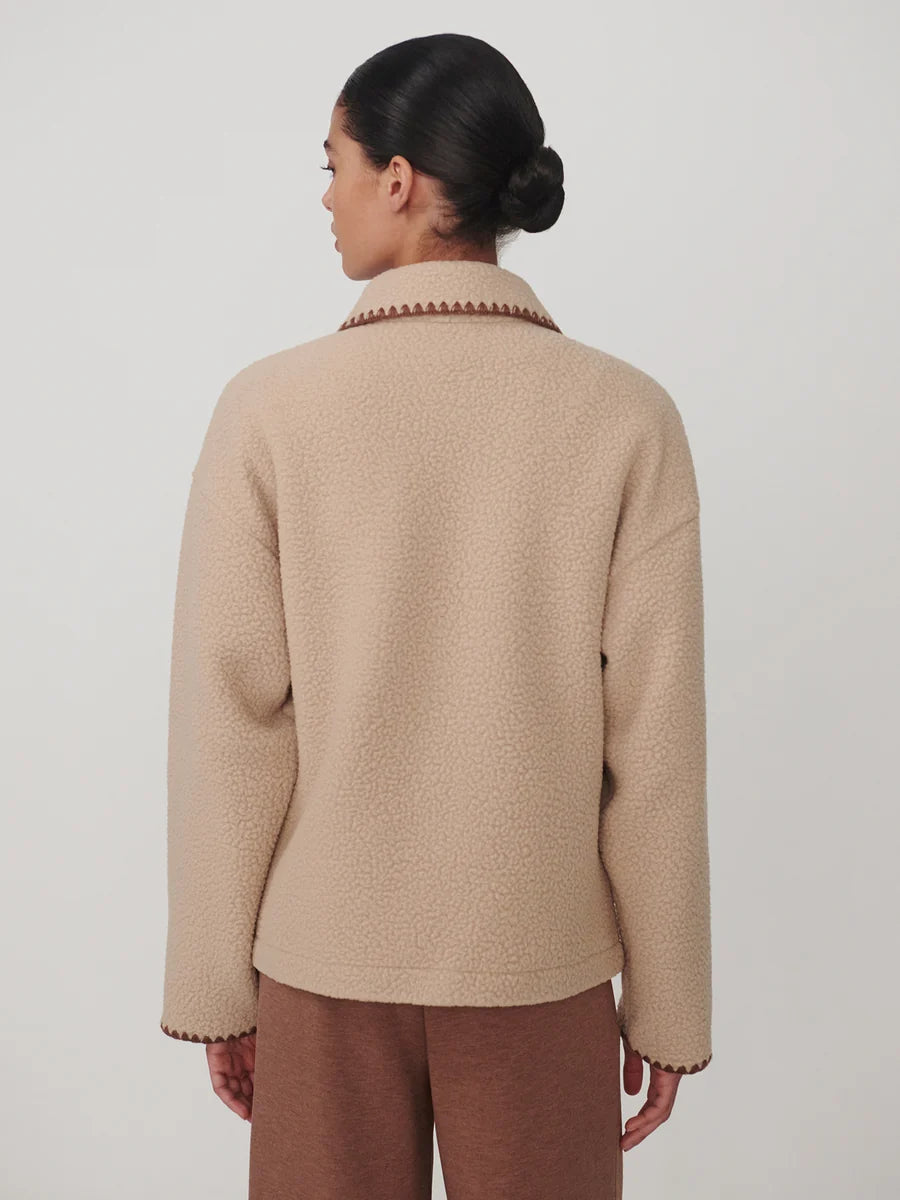 Varley - Ruiko Zip Through Fleece - Light Taupe