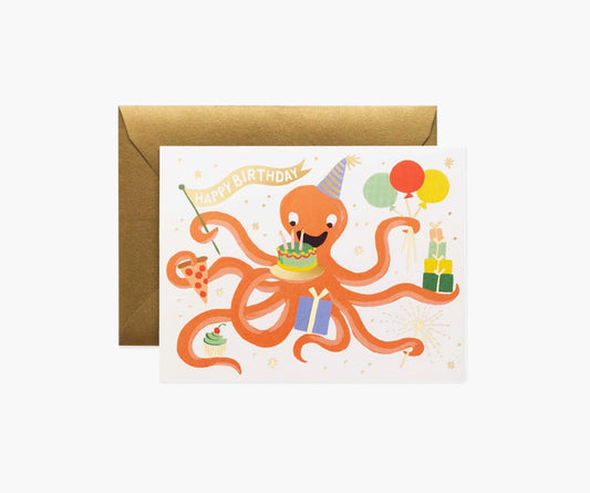 Rifle Paper Co. - Birthday Card - Octopus