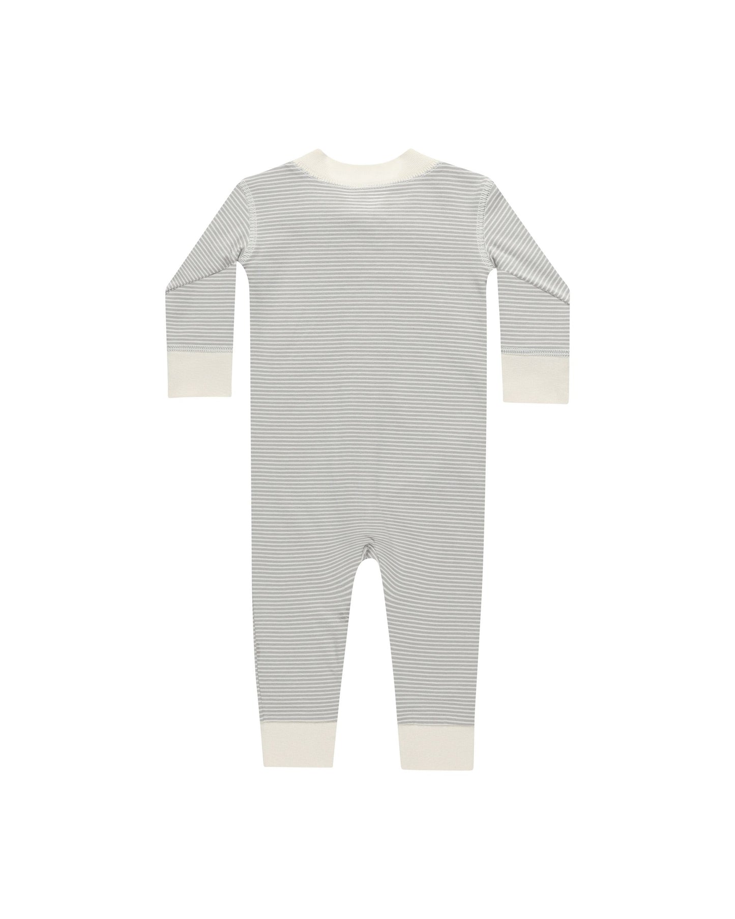 Quincy Mae - Zip Long Sleeve Sleeper - Blue Micro Stripe