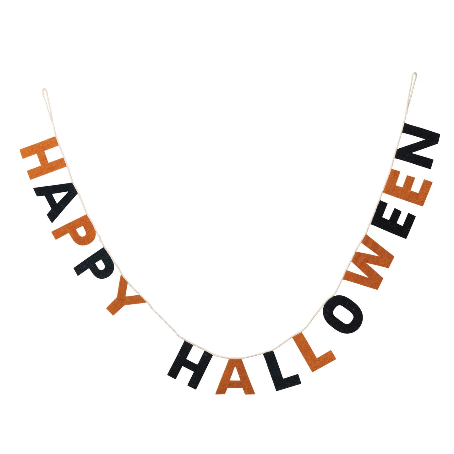 Handmade Wool Felt Banner - "Happy Halloween"