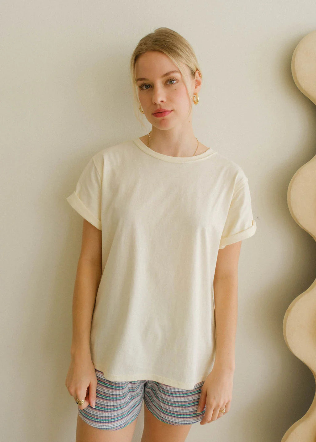 Don't Look Back Graphic Tee - Cream