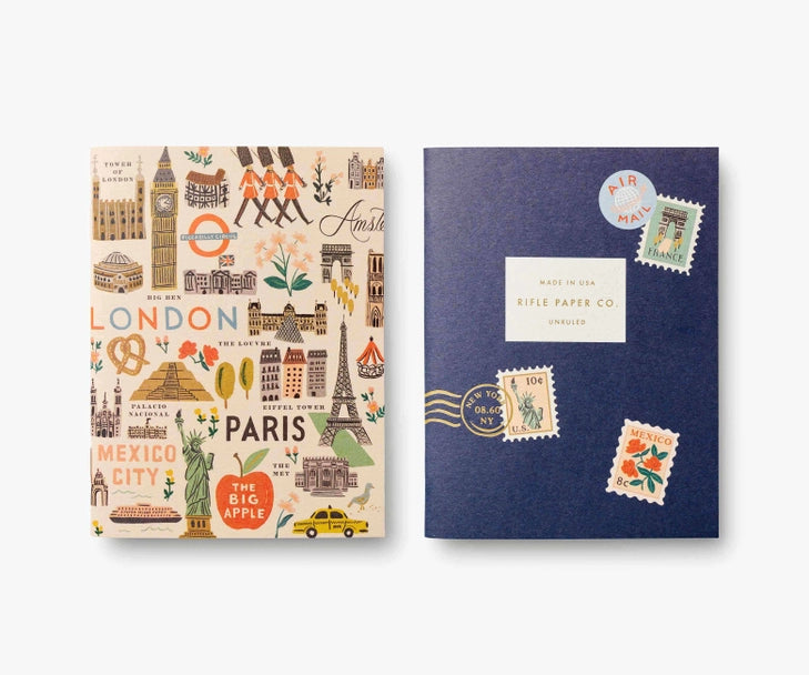 Rifle Paper Co. - Pocket Notebooks - Bon Voyage - Set of 2