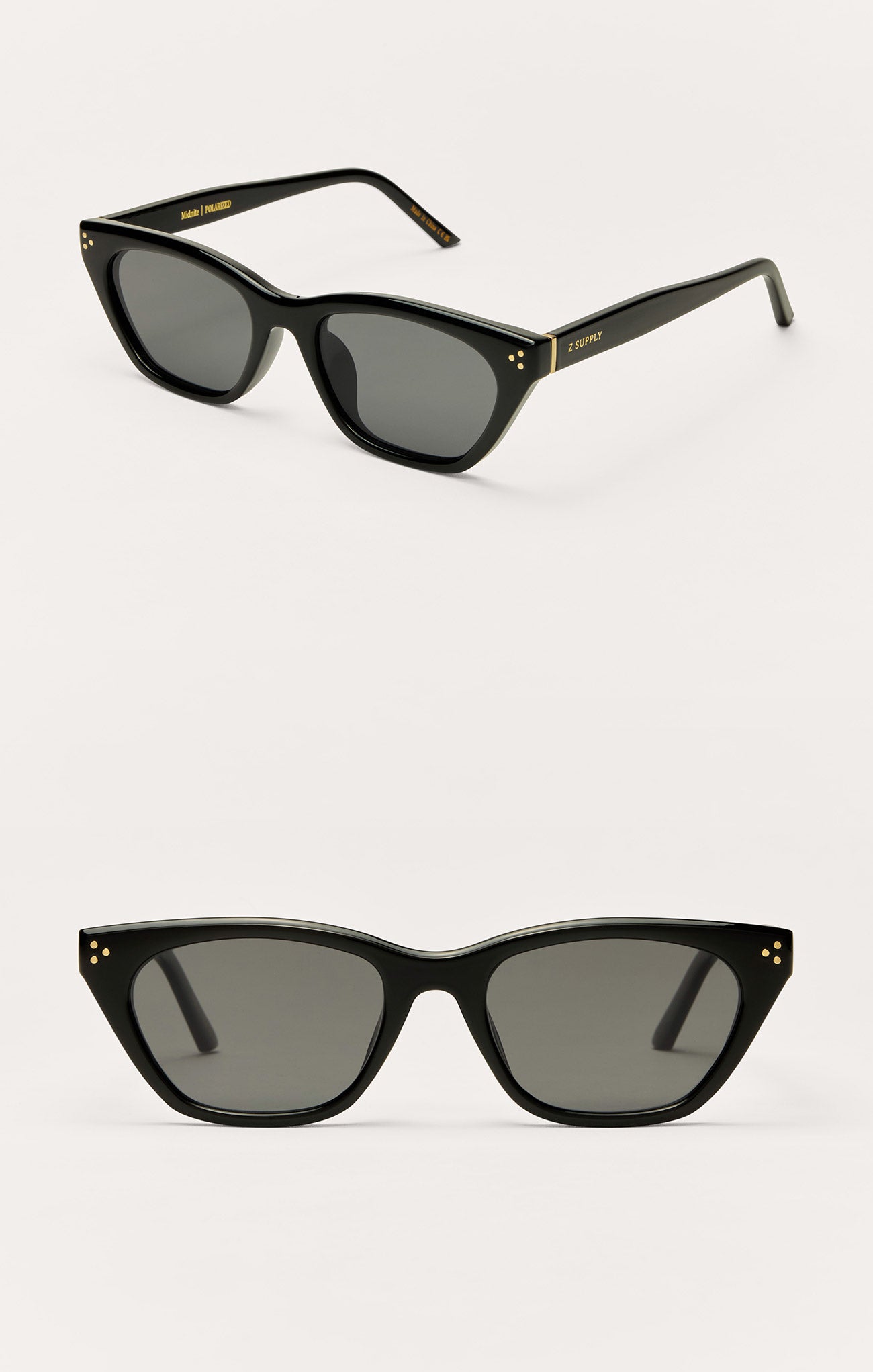 ZSUPPLY - Midnite Polarized Sunglasses - Polished Black Grey