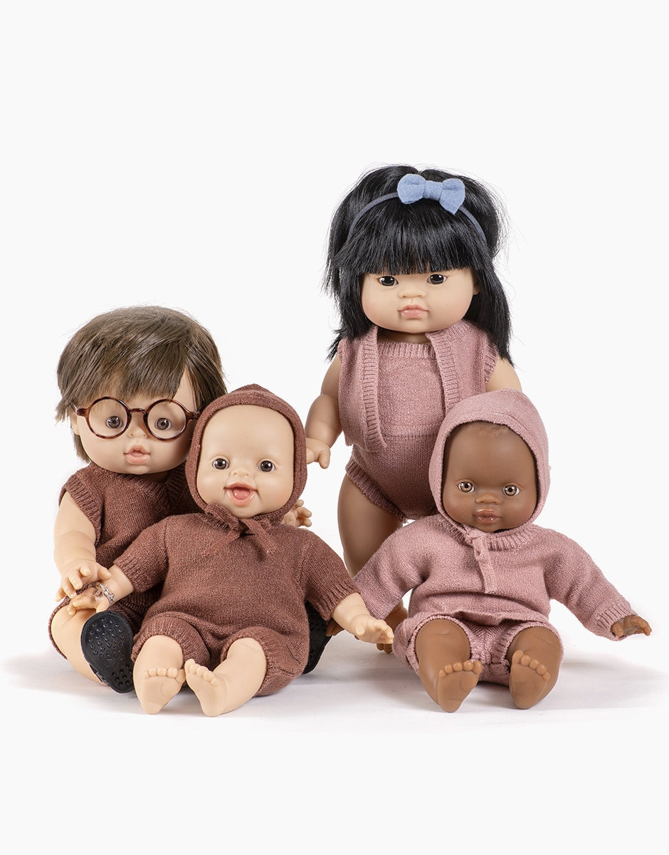 Minikane - Babies Collection - Knitted Felice Set - Tea Pink