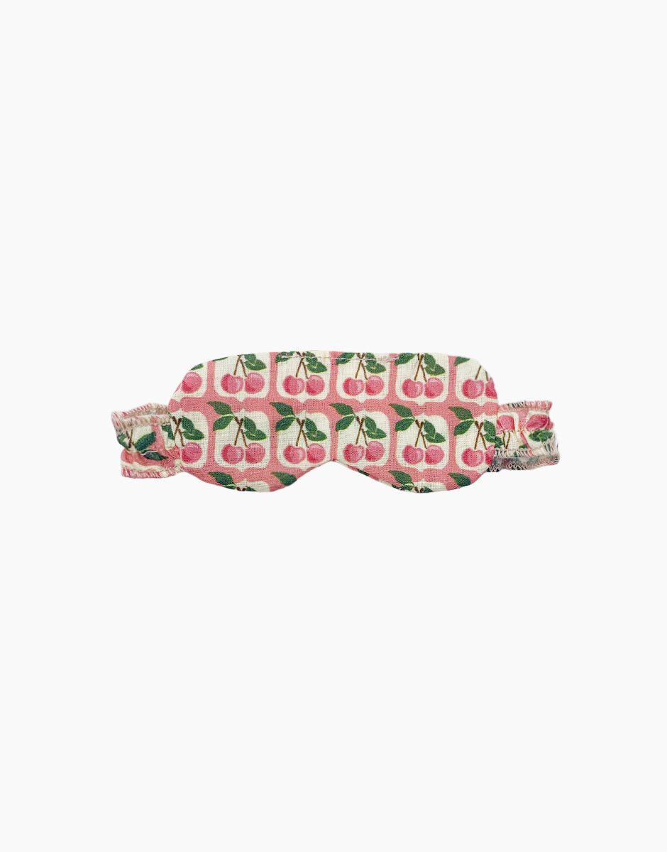 Minikane - Cotton Ruffle Sleep Mask - Cherries