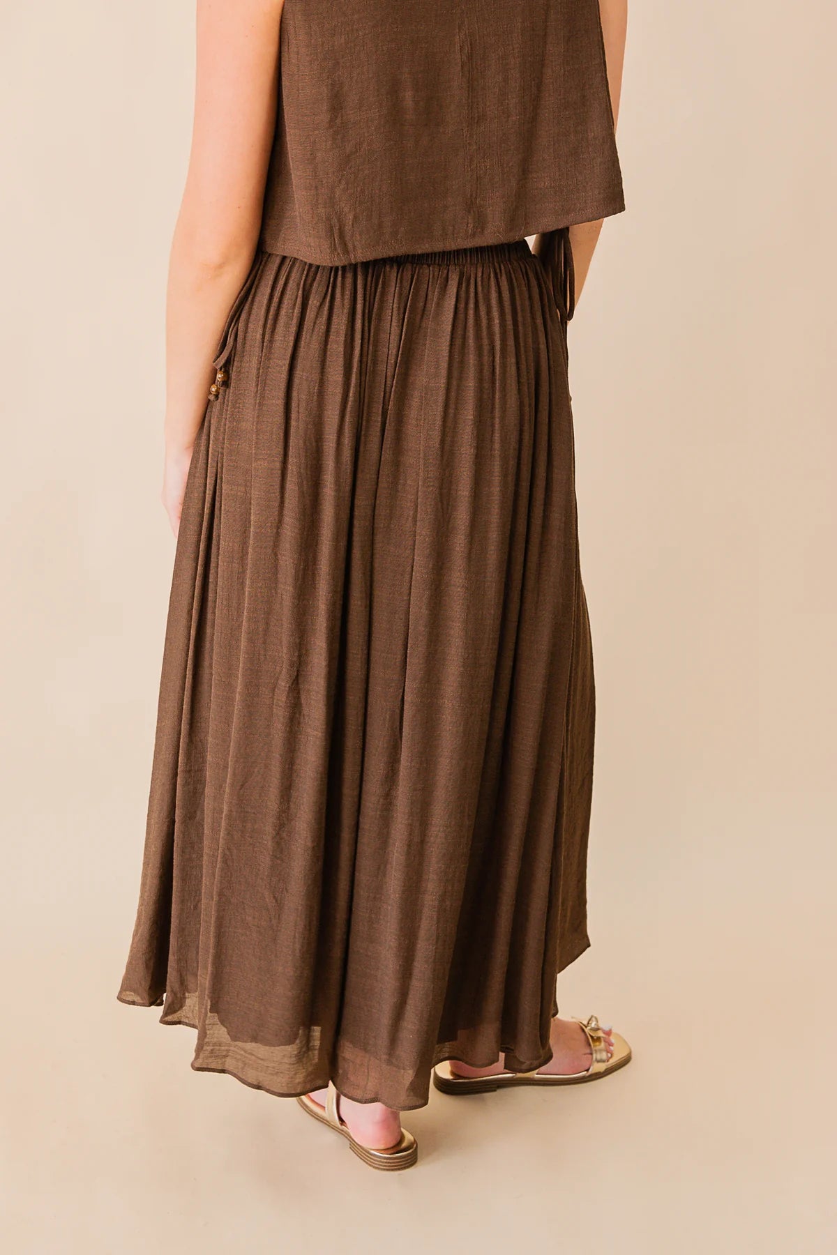 Mary Midi Skirt - Brown