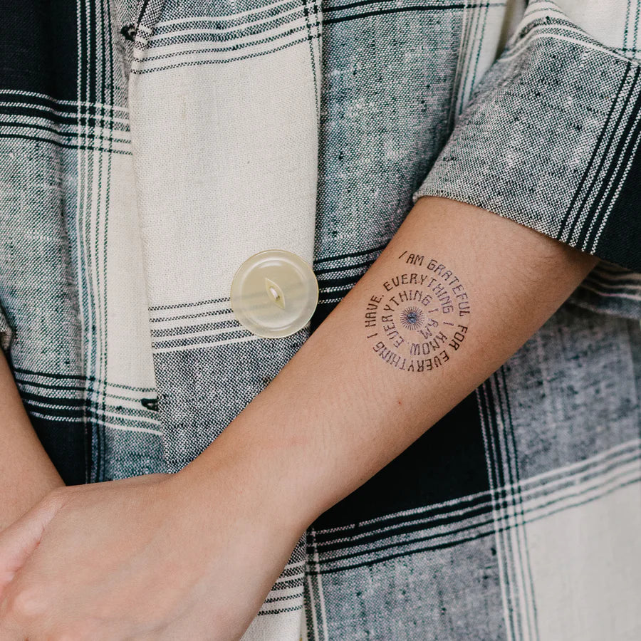 Tattly - Grateful Tattoo Pair