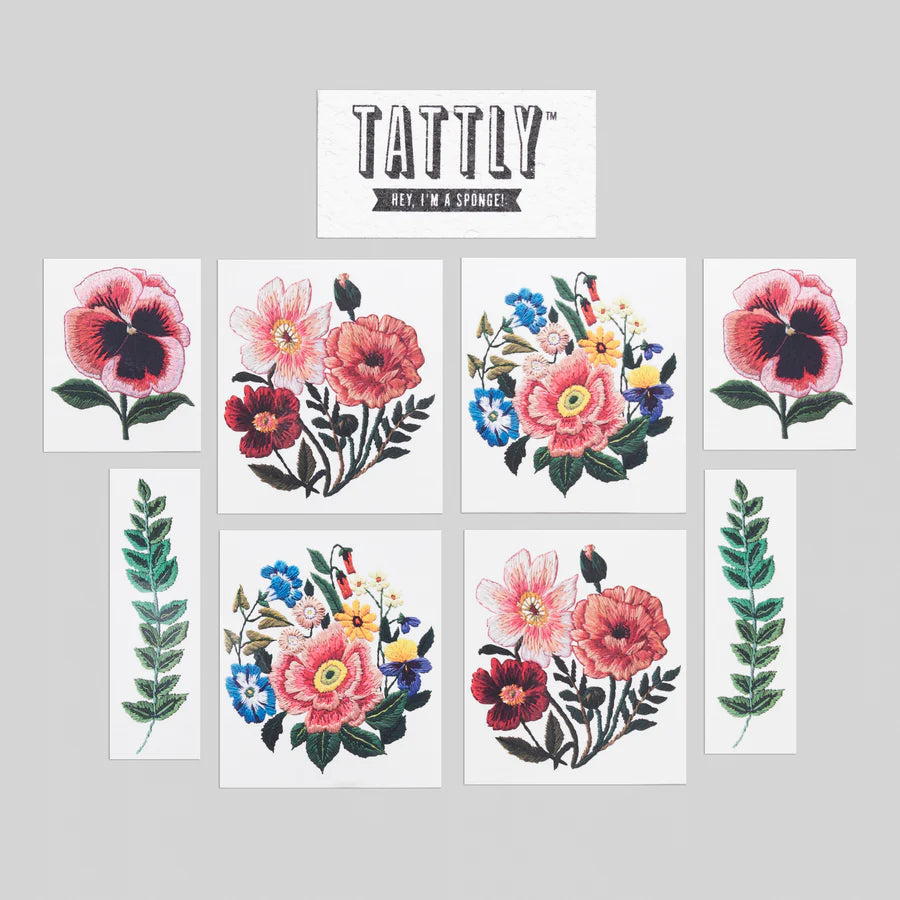 Tattly - Embroidery Tattoo Set