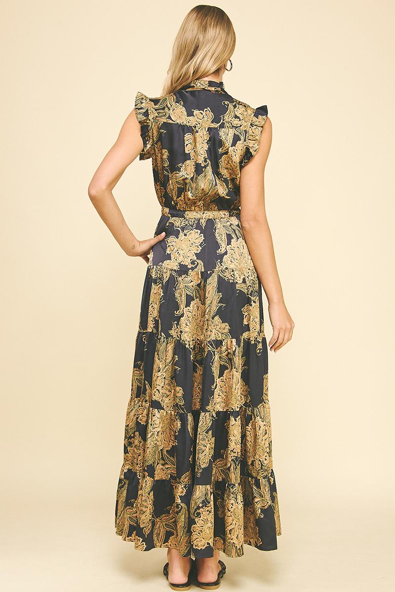 Tiered Maxi Dress - Ink Multi