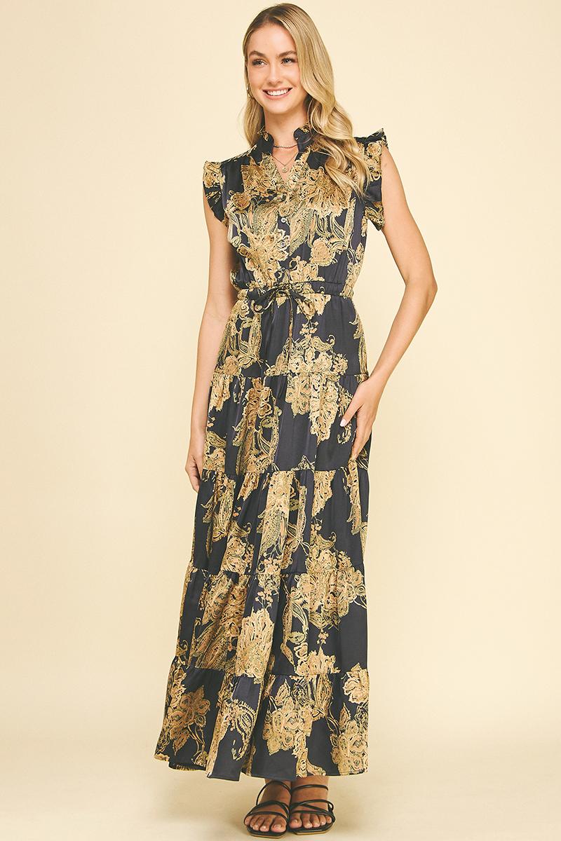 Tiered Maxi Dress - Ink Multi