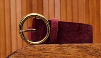 Leather Belt - Bordeaux