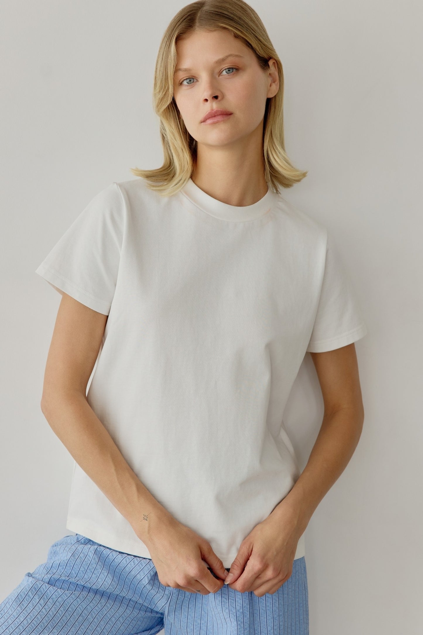 The Lanie Long Top - White