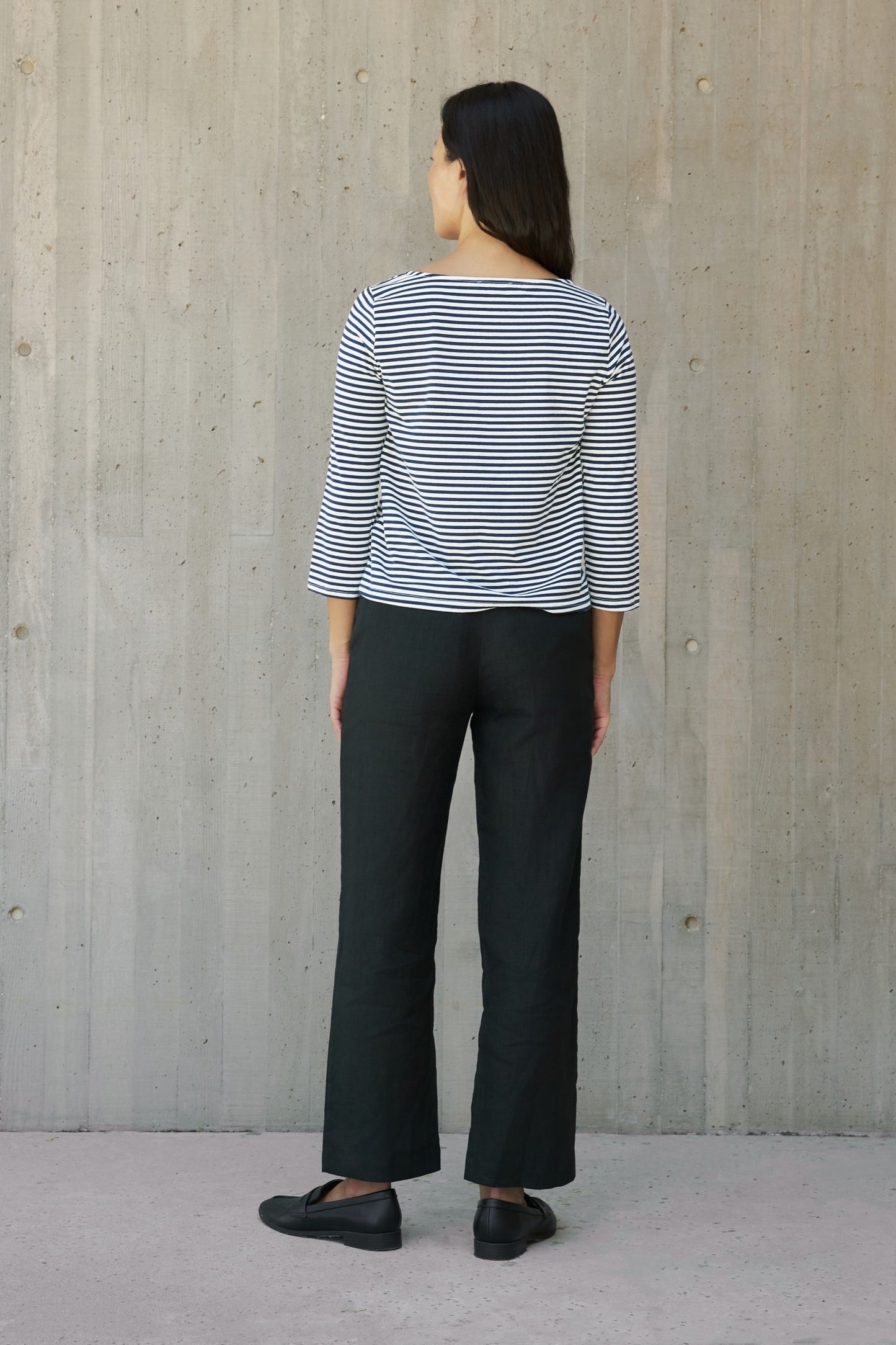 The Xara Top - Navy + White