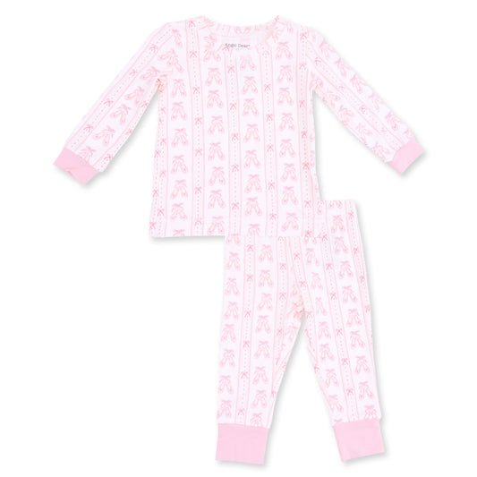 Long Sleeve Loungewear Set - Ballet Shoes Ribbon Stripe