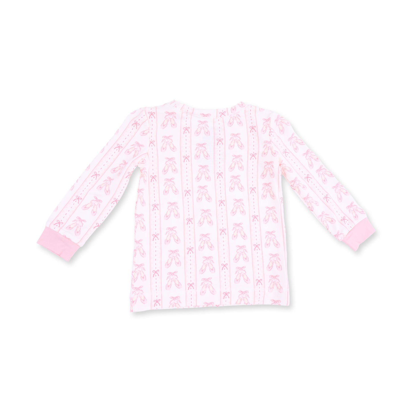 Long Sleeve Loungewear Set - Ballet Shoes Ribbon Stripe