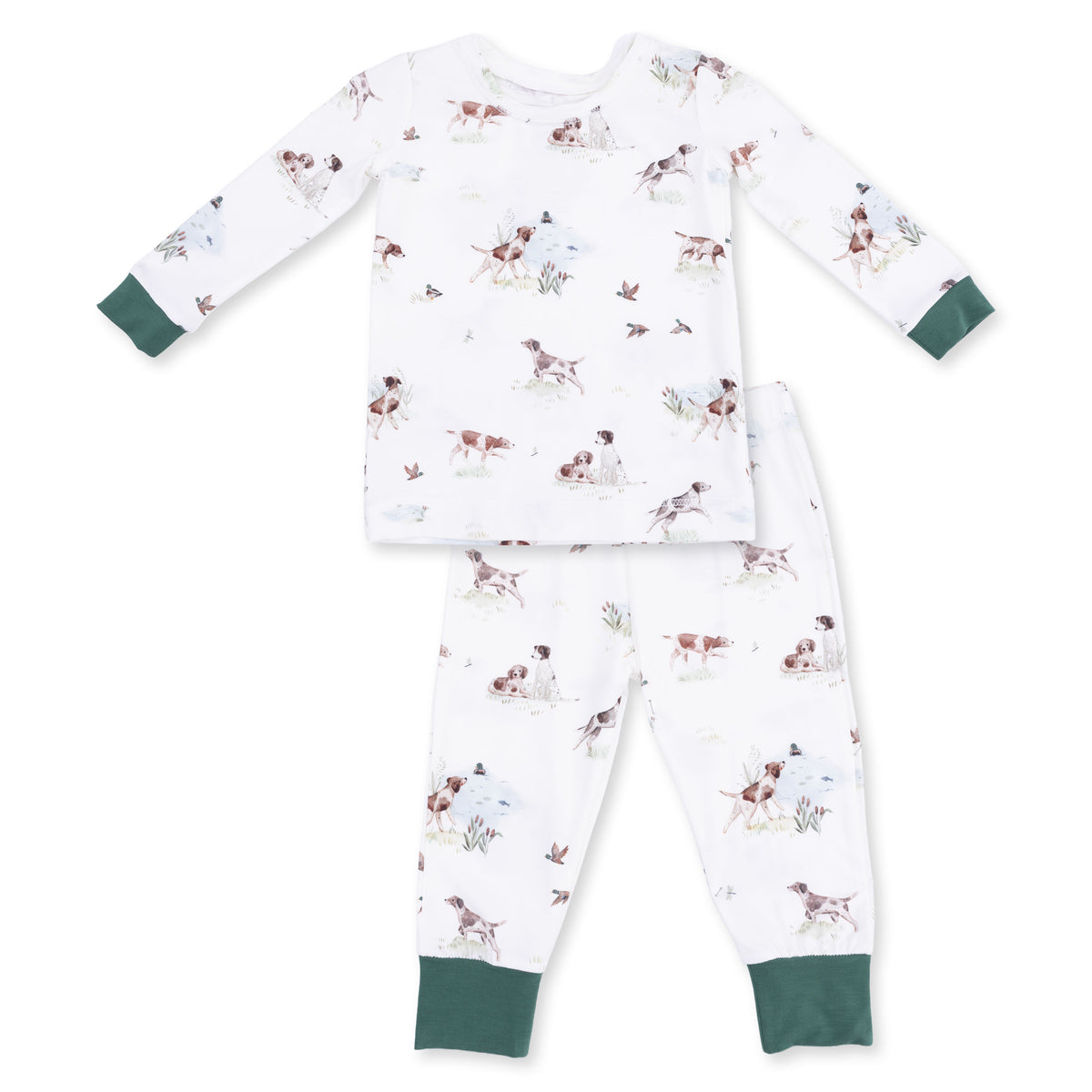 Long Sleeve Loungewear Set - Pointer Pup and Duck Buddies