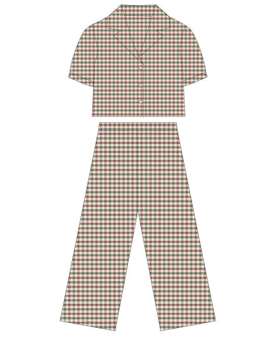 Rylee + Cru - Teen Woven Pajama Set - Holiday Gingham