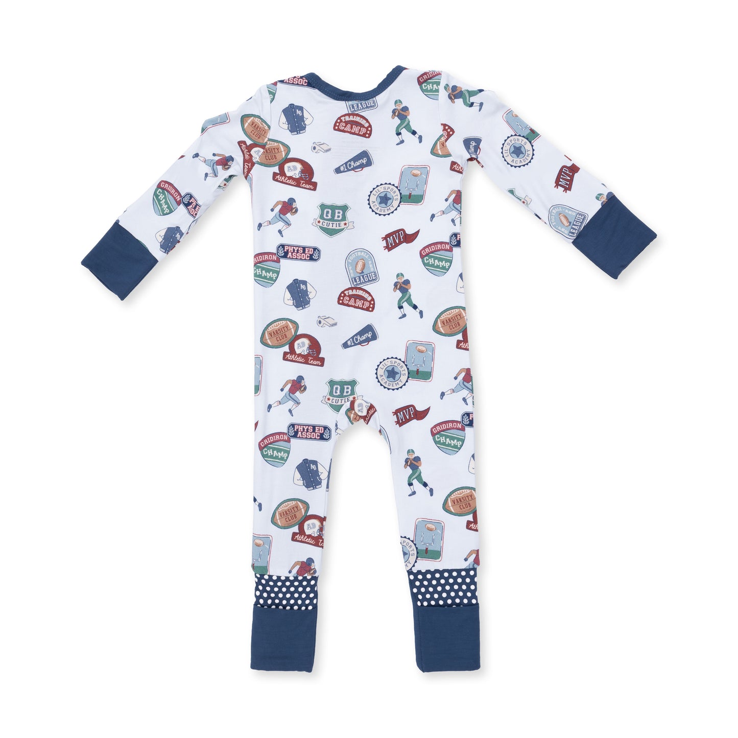 Convertible Romper - Football Patches