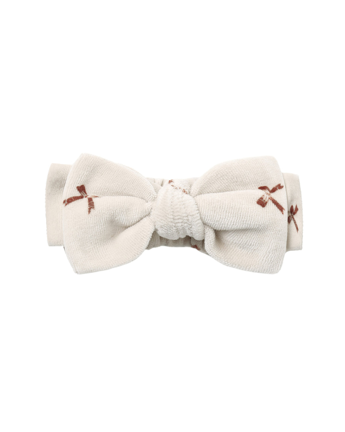 Quincy Mae - Velour Bow Headband - Red Bows