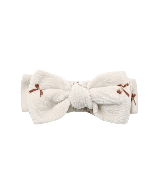 Quincy Mae - Velour Bow Headband - Red Bows