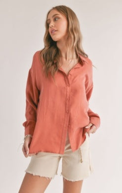 Dunes Button Up Shirt - Rust