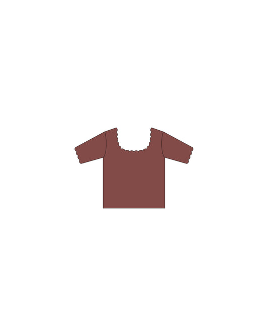 Rylee + Cru - Scallop Tee - Burgundy