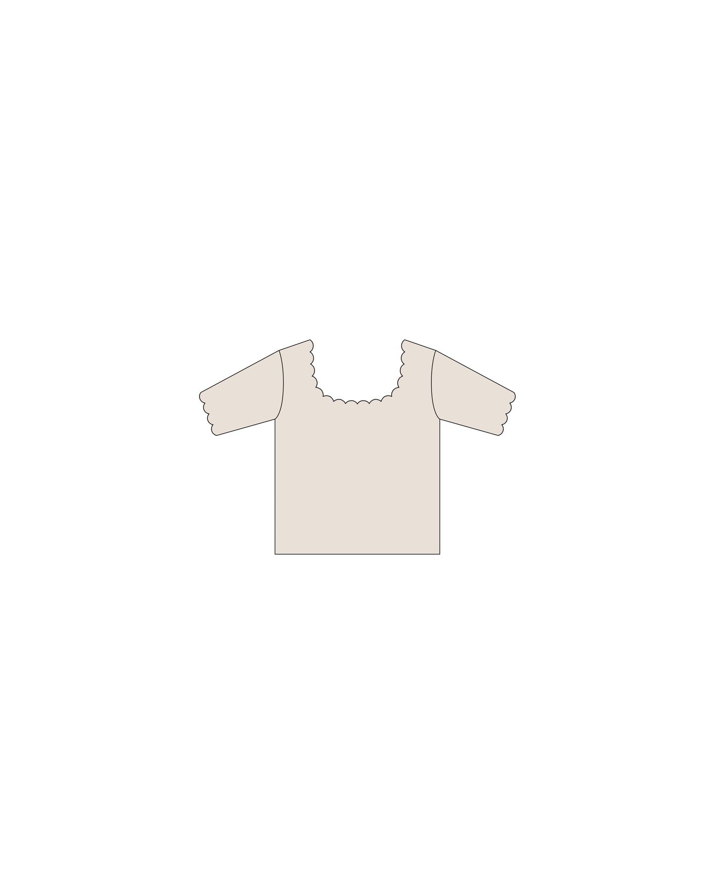 Rylee + Cru - Scallop Tee - Natural