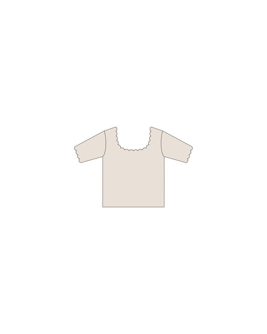 Rylee + Cru - Scallop Tee - Natural
