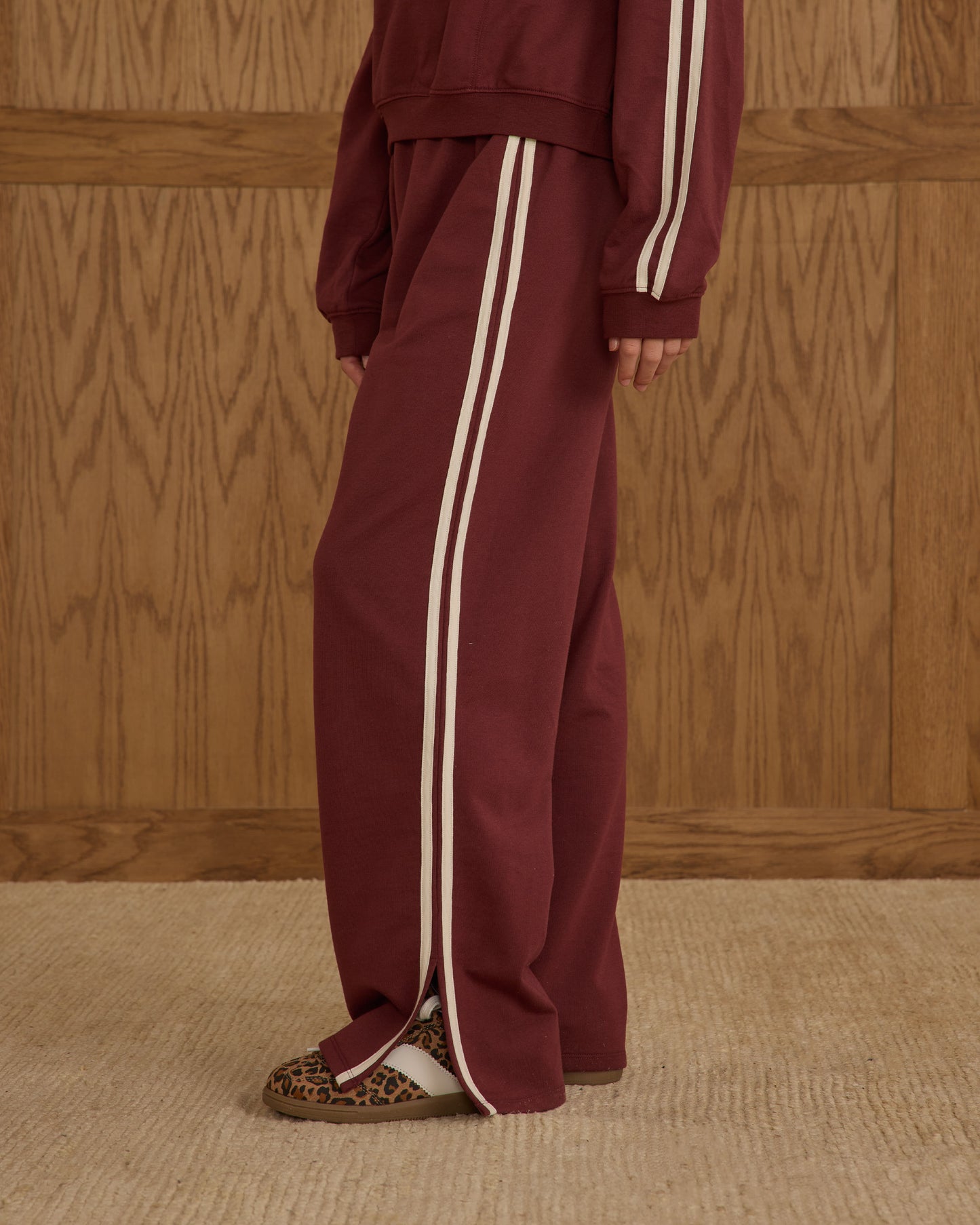 Rylee + Cru - Tween Track Pant - Burgundy