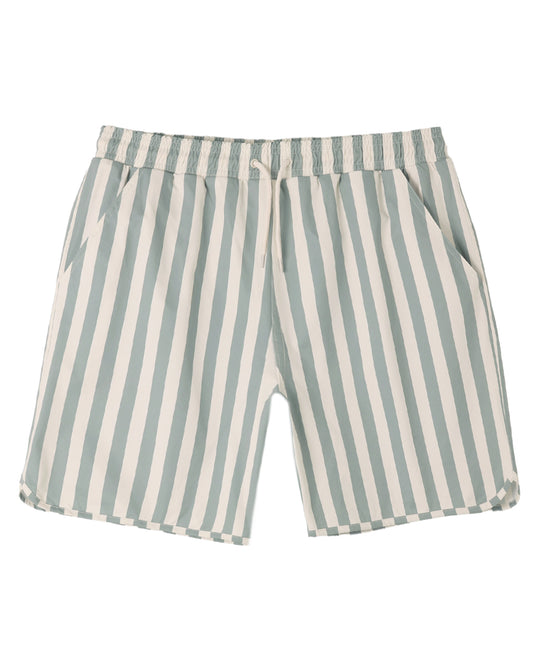 Rylee + Cru - Men's Dolphin Boardshort - Green Stripe