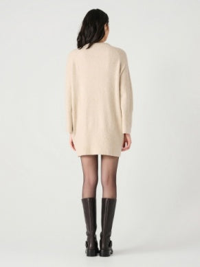 Crewneck Mini Sweater Dress - Oat