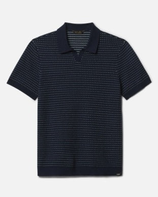 Men's Johnny Collar Polo - Sky Captain