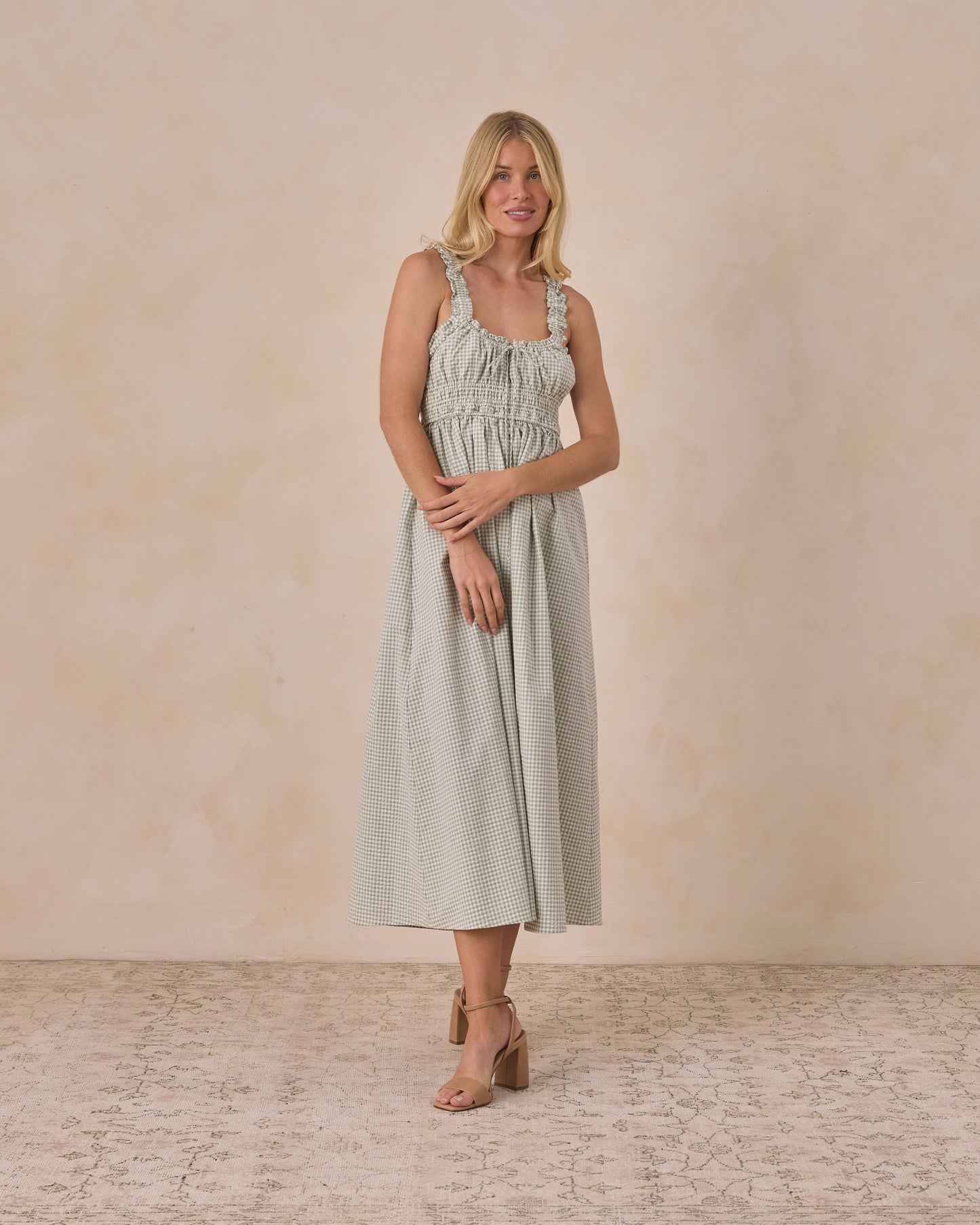 Noralee - Women's Jane Dress - Eucalyptus Check
