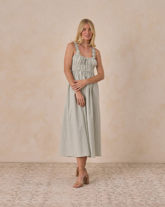 Noralee - Women's Jane Dress - Eucalyptus Check