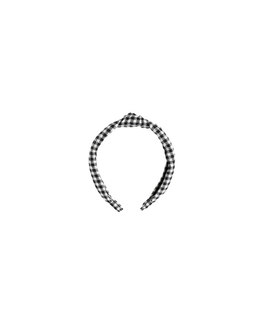 Rylee + Cru - Knotted Headband - Black Gingham