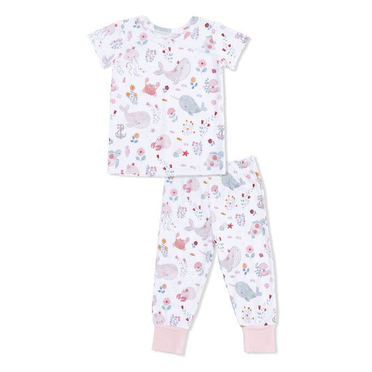 Short Sleeve Loungewear Set - Garden Sea Creatures