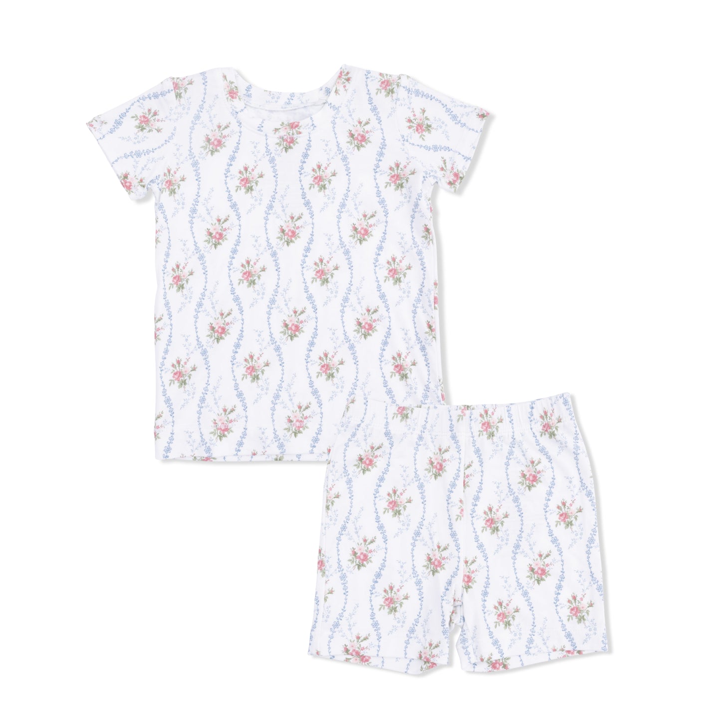 Loungewear Short Set - Heirloom Rose Stripe